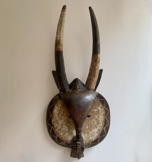 Grebo masker, Hout - uit Ivoorkust en Liberia. Nr. 0325