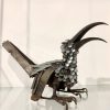 Metalen beeld 'hoornvogel' | handgemaakt uit Zimbabwe | birds of Zimbabwe collectie | 30 cm