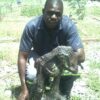 Modelling, gemaakt van kobalt door Witness Bonjisi uit Harare in Zimbabwe