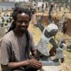 Playground, gemaakt van opaal door Clive Monera uit Harare in Zimbabwe