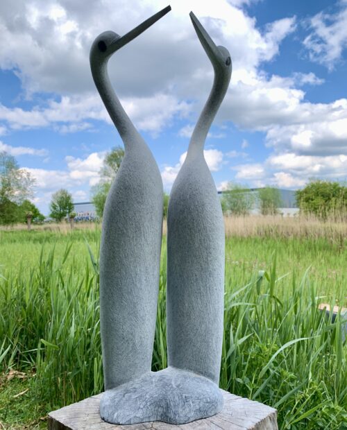 6285 - Lovebirds gemaakt door Clopas Kamere uit Harare in Zimbabwe