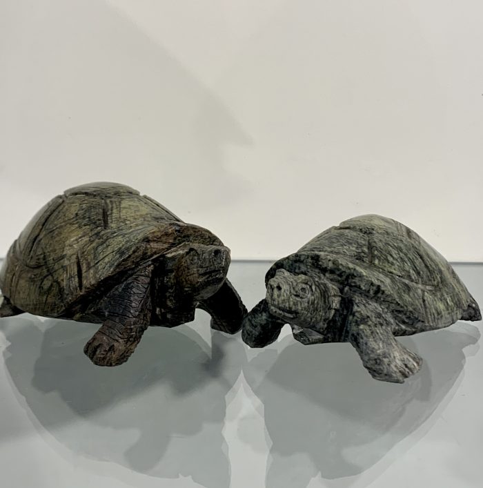 Schildpad klein - 7x12 cm. - Cheetah Jade - Emmanuel Mazingi